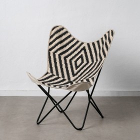 Poltrona Bianco Nero 75 x 75 x 95 cm