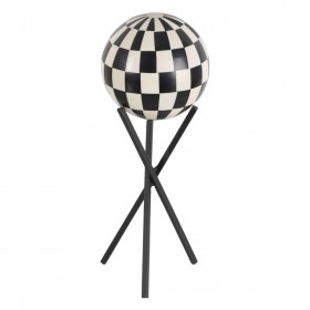 Statua Decorativa Bianco Nero Resina Ferro 15 x 15 x 35 cm