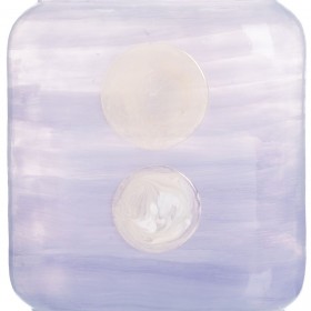Vaso Azzurro Bianco Resina Cristallo 22 x 10 x 24 cm