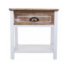 Comodino Alexandra House Living Bianco 29 x 42 x 40 cm