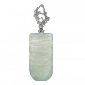 Bottiglia Verde Argentato Alluminio Cristallo 19 x 13 x 62 cm Decorativa