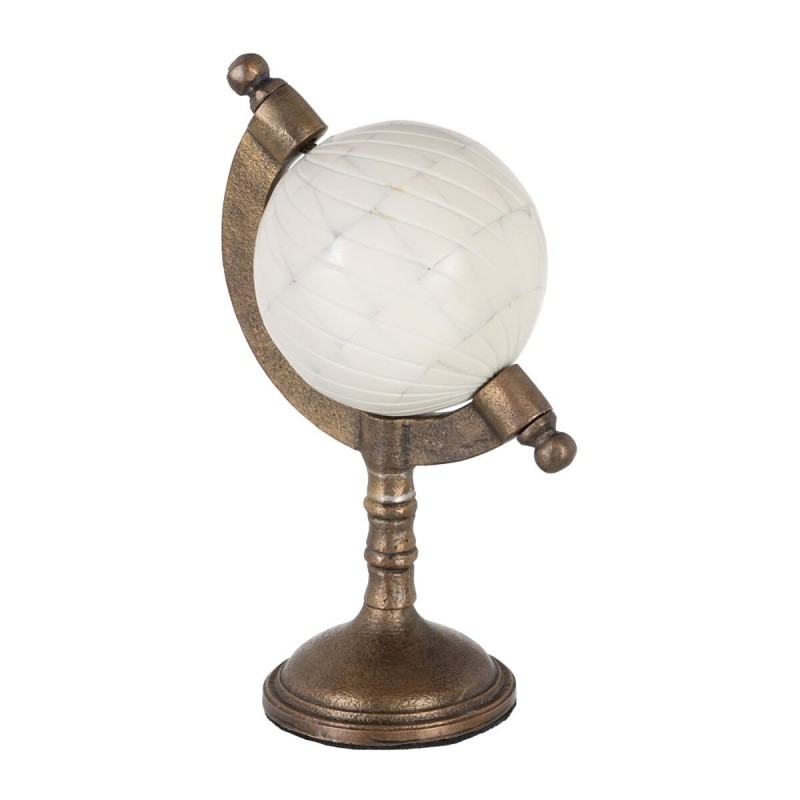 Statua Decorativa Crema Dorato Resina Ferro 10 x 10 x 34 cm