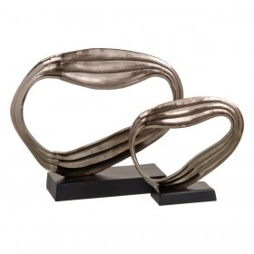 Statua Decorativa Nero Argentato Alluminio 52 x 15 x 46 cm