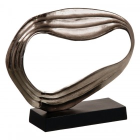 Statua Decorativa Nero Argentato Alluminio 52 x 15 x 46 cm