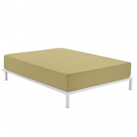 Lenzuolo con angoli Alexandra House Living Marrone Chiaro 150 x 190/200 cm