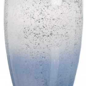 Bottiglia Azzurro Argentato Resina Cristallo 12 x 12 x 33 cm Decorativa