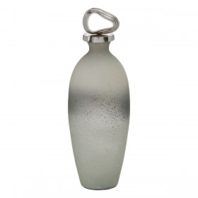 Bottiglia Grigio Argentato Alluminio Cristallo 15 x 15 x 46 cm Decorativa