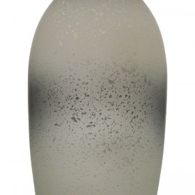 Bottiglia Grigio Argentato Alluminio Cristallo 12 x 12 x 36 cm Decorativa