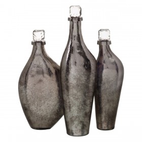 Bottiglia Argentato Alluminio Cristallo 13 x 10 x 43 cm Decorativa