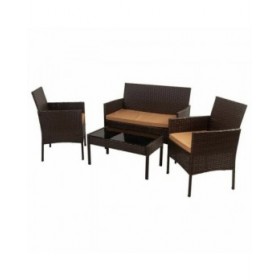 Set Tavolo con 2 Sedie Alexandra House Living Marrone 4 Pezzi