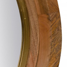 Specchio da parete Dorato Naturale 90 x 7,5 x 90 cm