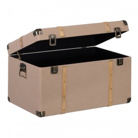 Set di Bauli Taupé Lino Metallo Legno MDF 77 x 47 x 42 cm (4 Unità)