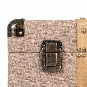 Set di Bauli Taupé Lino Metallo Legno MDF 77 x 47 x 42 cm (4 Unità)
