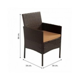 Set Tavolo con 2 Sedie Alexandra House Living Marrone 4 Pezzi