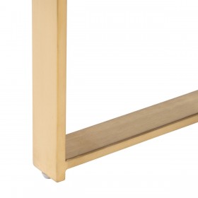 Tavolino da Caffè Dorato Marrone scuro 90 x 90 x 45 cm