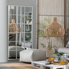 Specchio da parete Bianco Verticale Finestra 90 x 3 x 180 cm