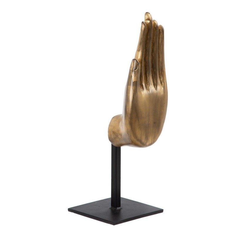 Statua Decorativa Nero Dorato Legno 10 x 12 x 30 cm