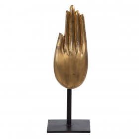 Statua Decorativa Nero Dorato Legno 10 x 12 x 30 cm