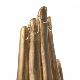 Statua Decorativa Nero Dorato Legno 10 x 12 x 30 cm