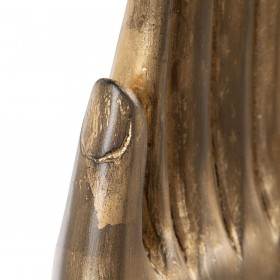 Statua Decorativa Nero Dorato Legno 10 x 12 x 30 cm
