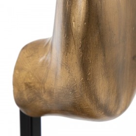 Statua Decorativa Nero Dorato Legno 10 x 12 x 30 cm