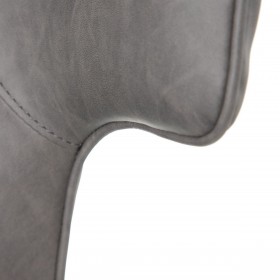 Sedia da Sala da Pranzo Grigio Ecopelle Legno Metallo 58 x 58 x 81,5 cm