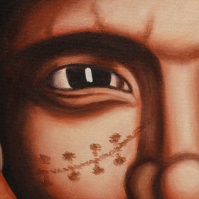 Quadro Nero Crema 100 x 4 x 150 cm