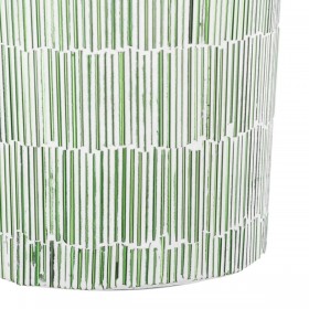 Portacandele Verde Cristallo Cemento 10 x 10 x 13 cm