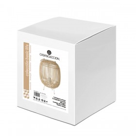 Lampada da tavolo Naturale Metallo Rattan 40 W 220-240 V 27 x 27 x 35 cm
