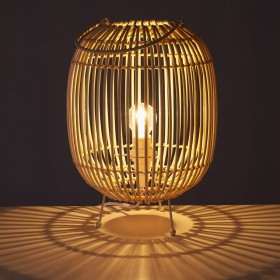 Lampada da tavolo Naturale Metallo Rattan 40 W 220-240 V 23 x 23 x 31 cm