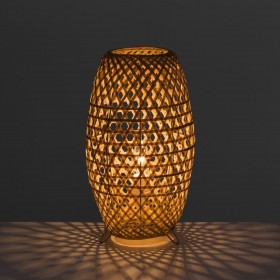 Lampada da tavolo Naturale Metallo Bambù 40 W 220-240 V 20 x 20 x 35 cm
