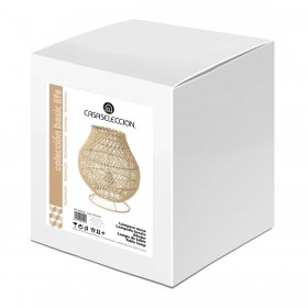 Lampada da tavolo Naturale Metallo Rattan 40 W 220-240 V 24 x 24 x 27 cm