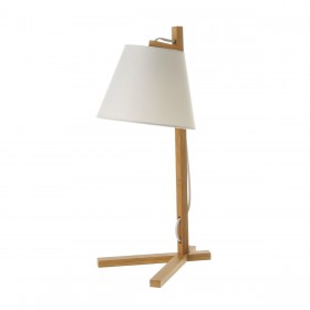 Lampada da tavolo Bianco Naturale Bambù 40 W 220-240 V 27 x 21 x 50 cm