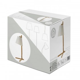 Lampada da tavolo Bianco Naturale Bambù 40 W 220-240 V 27 x 21 x 50 cm