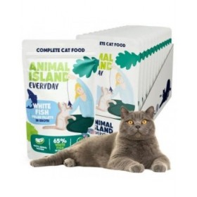 Cibo per gatti ANIMAL ISLAND White fish Pesce 12 x 85 g