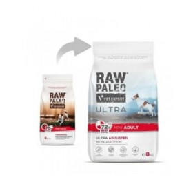mangime VETEXPERT Raw Paleo Ultra Mini Adult Beef Carne di vitello 8 kg