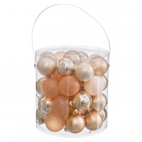 Palle di Natale Dorato Plastica Ø 5 cm (40 Unità)