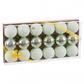 Palle di Natale Verde Plastica Ø 6 cm (18 Unità)