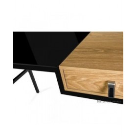 Scrivania Unique LESTE JSBG-142-1 Nero Acciaio 120 x 76 x 60 cm