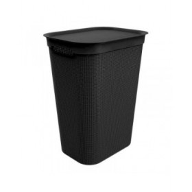 Cesto per i Panni Rotho Brisen Nero 50 L Plastica