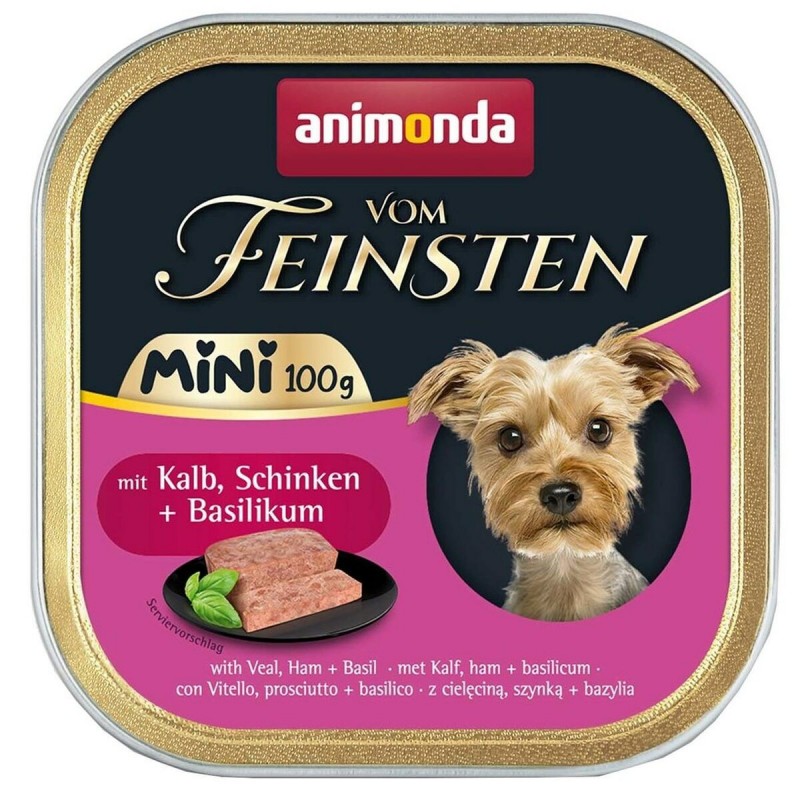Cibo umido Animonda Vom Feinsten Adult Mini Veal, ham and basil Carne di vitello 100 g
