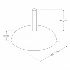 Base per Ombrellone Aktive 50 x 34 x 50 cm Cemento Acciaio