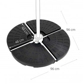 Base per Ombrellone Aktive 48 x 7,5 x 48 cm Plastica