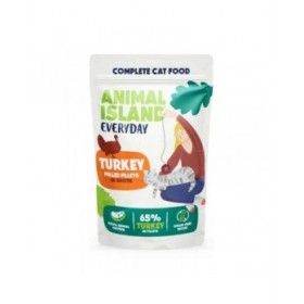 Cibo per gatti ANIMAL ISLAND Everyday Beef, chicken, turkey and white fish fillets in broth 40 x 85 g