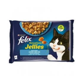 Cibo per gatti Purina Felix Sensations Salmone Baccalà 4 x 85 g