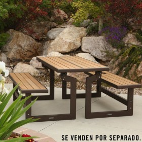 Panca con Schienale Lifetime Tavolo Marrone Convertible