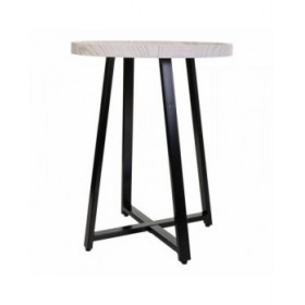 Tavolino da Caffè Alexandra House Living Bianco Ferro Legno MDF 45 x 57 x 45 cm