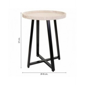 Tavolino da Caffè Alexandra House Living Bianco Ferro Legno MDF 45 x 57 x 45 cm