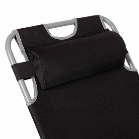 Lettino reclinabile Aktive Nero 177 x 34 x 47 cm