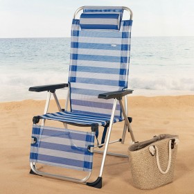Lettino reclinabile Aktive A strisce Marinaio 149 x 78 x 49 cm